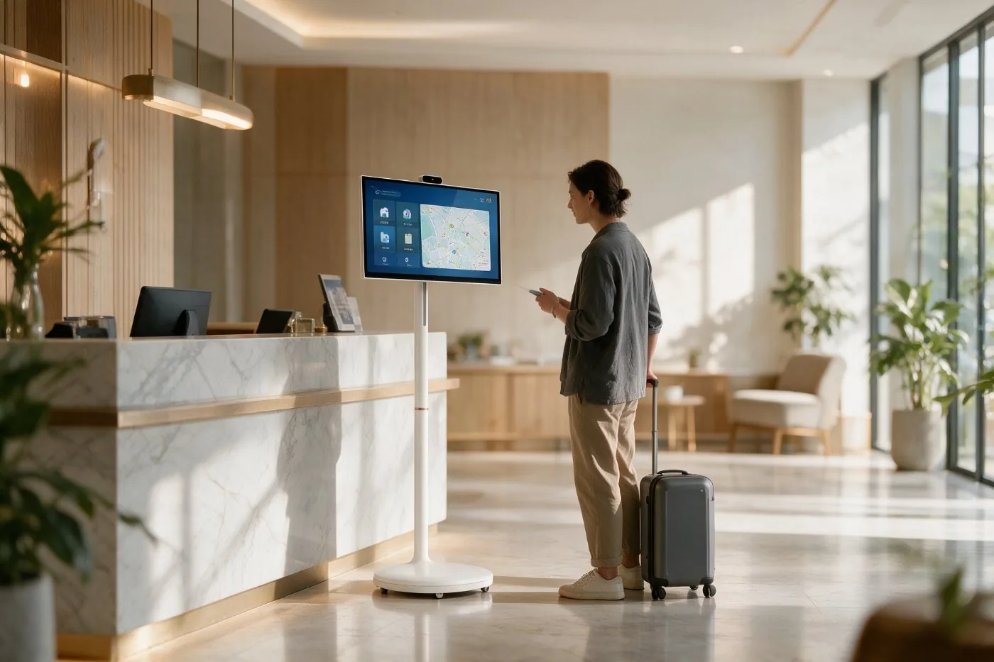 Welcoming guests and sharing information